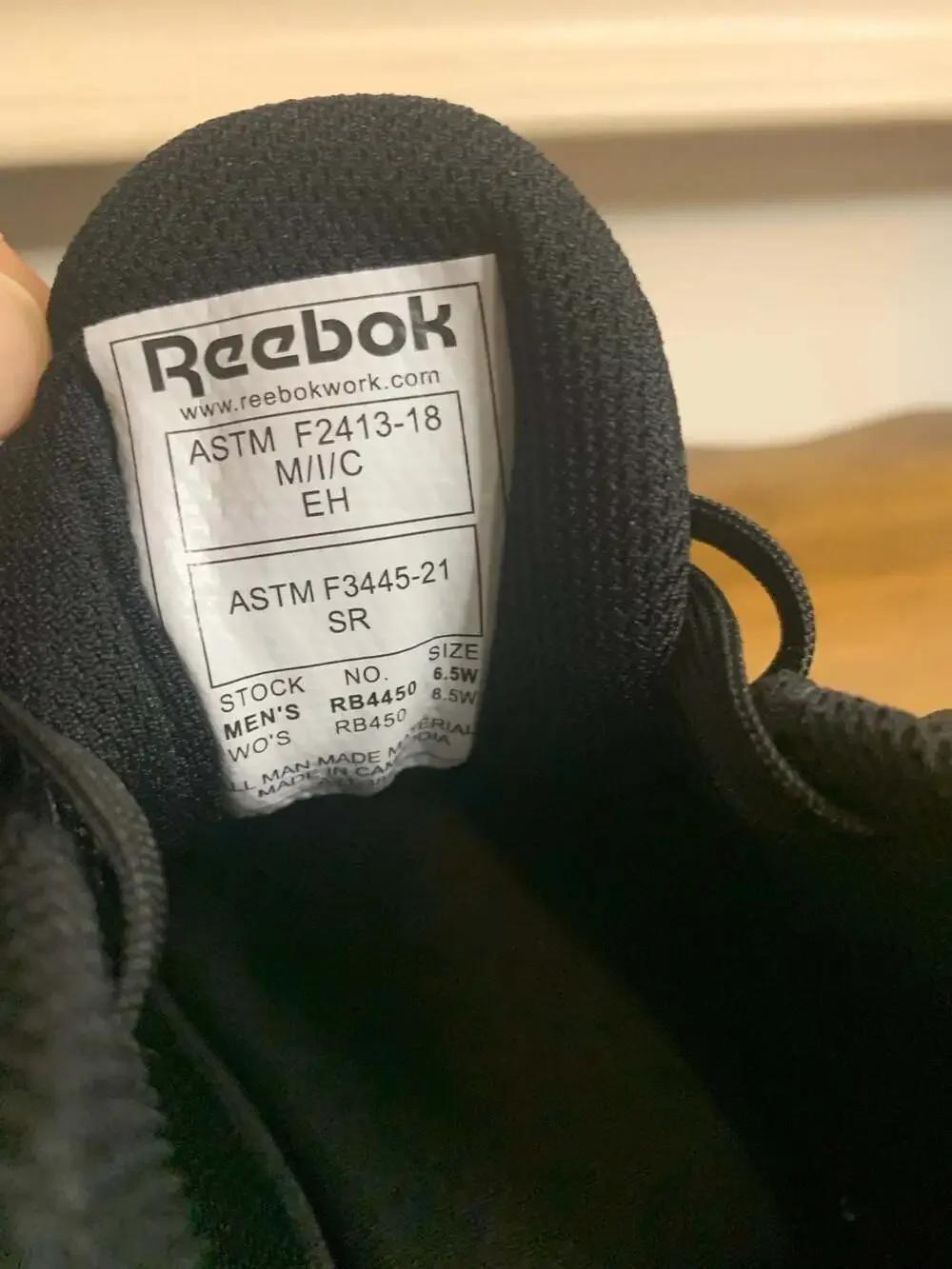 Reebok Athletic Work Shoes Composite Toe Women Size 8.5W, Men Size 6.5W